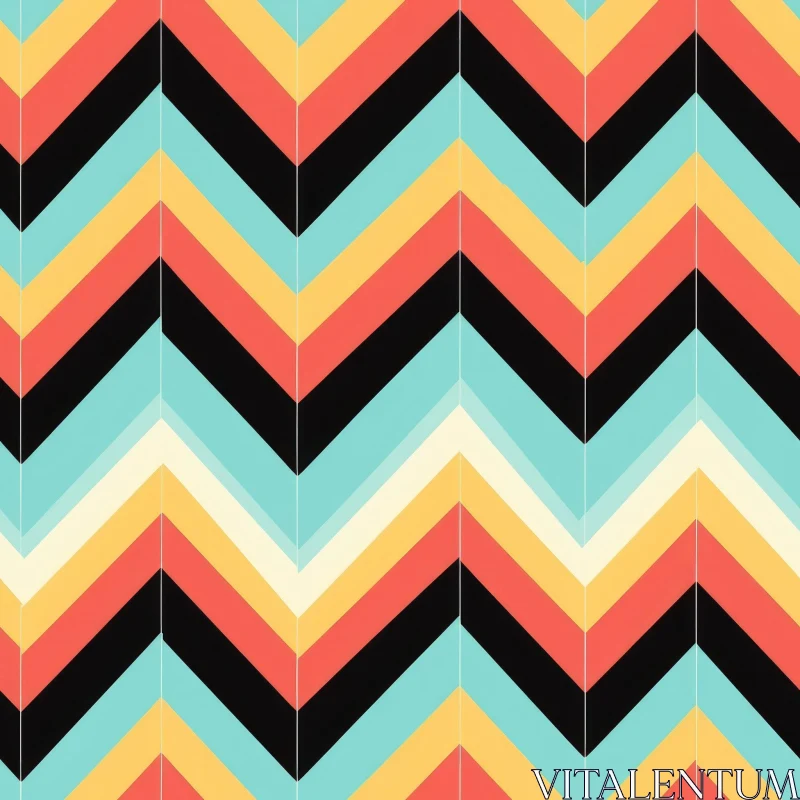 Colorful Chevron Vector Pattern for Fabric and Wallpaper AI Image