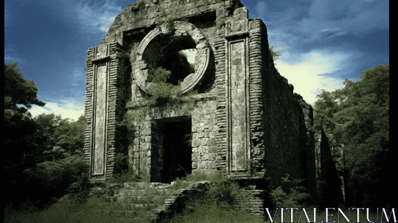Ethereal Abandoned Ruin with Mesoamerican Influences | Maya Rendered AI Image