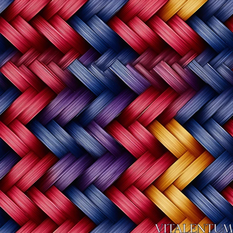 Colorful Wicker Pattern - Seamless Texture Design AI Image