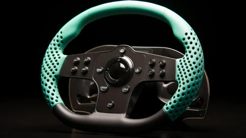 Black and Green Racing Simulator Steering Wheel