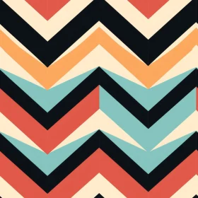 Colorful Zig-Zag Geometric Pattern - Seamless Design