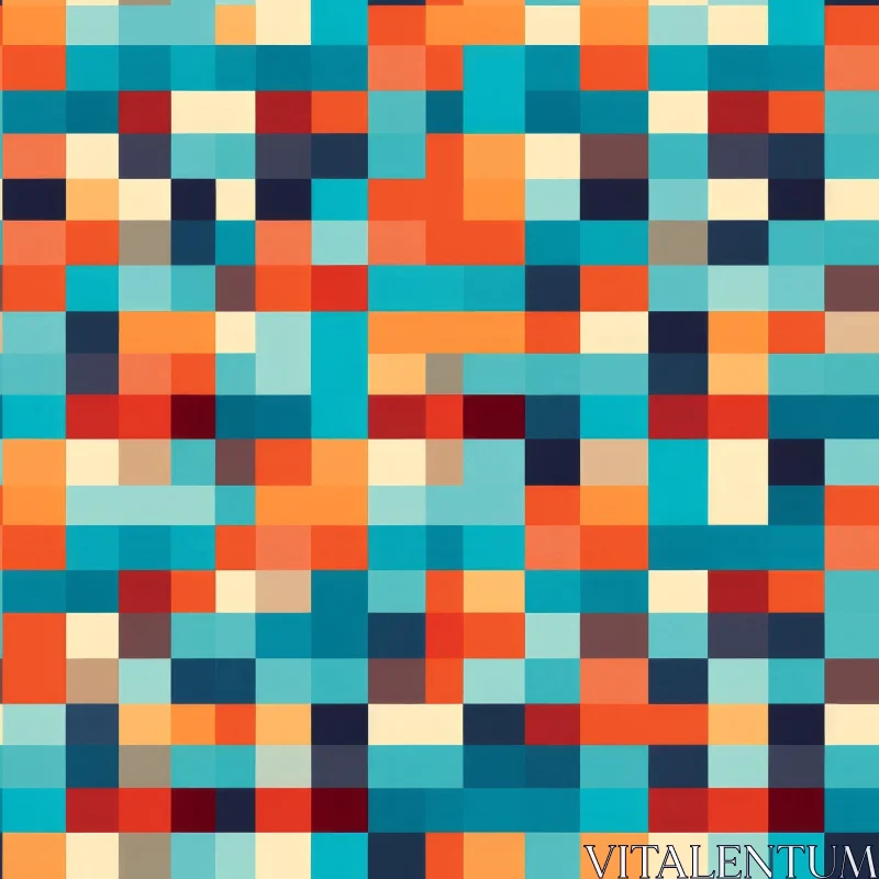 Pixelated Pattern - Computer Graphics Art AI Image