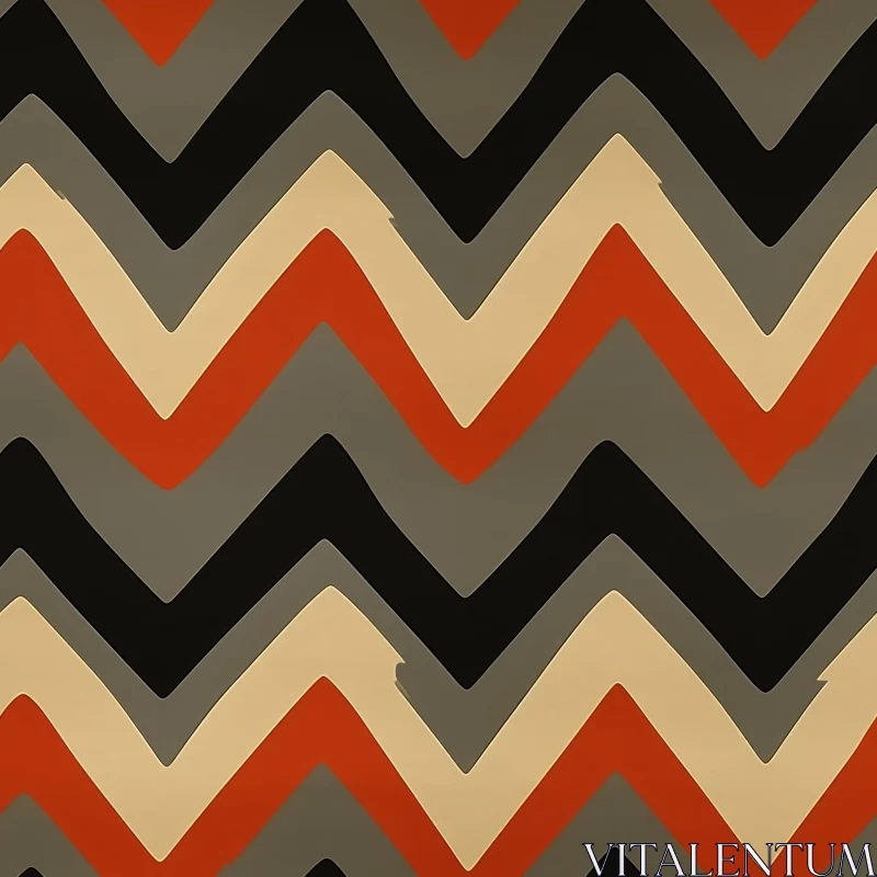 Red, Gray, and Black Chevron Pattern AI Image