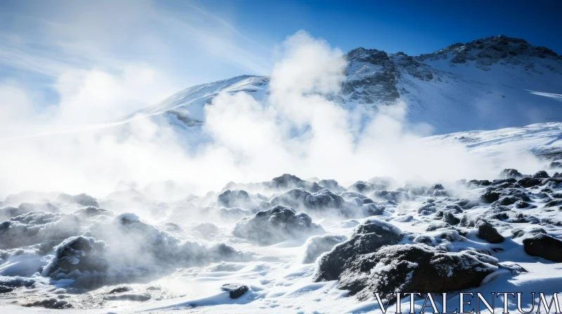 Stunning Volcanic Landscape in Iceland - A Captivating Nature Image AI Image