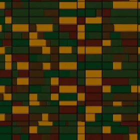 Brown, Olive & Mustard Geometric Pattern