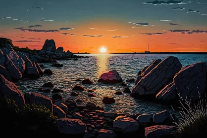 Captivating Sunset Painting with Optical Illusion | Yuriy Konkov