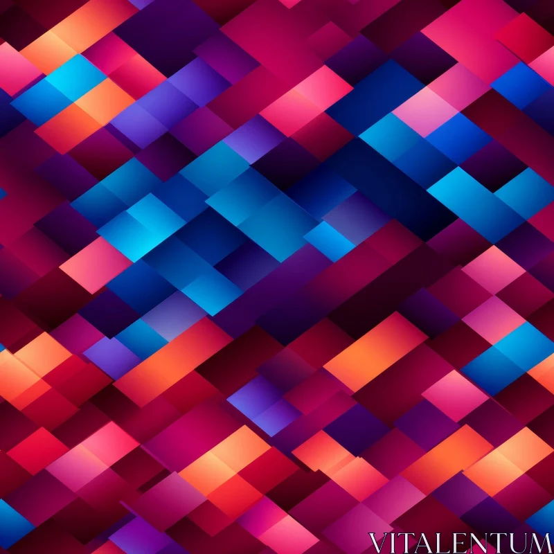 Multicolored Rhombus Seamless Pattern for Backgrounds AI Image