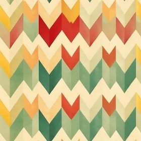 Retro Geometric Chevrons Pattern - 1950s Design