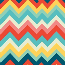 Colorful Retro Chevron Pattern for Fabric & Wallpaper