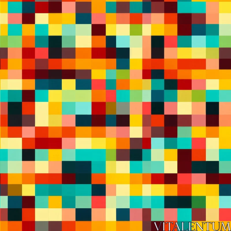 Retro Arcade Pixel Pattern - Seamless Design for Video Games AI Image