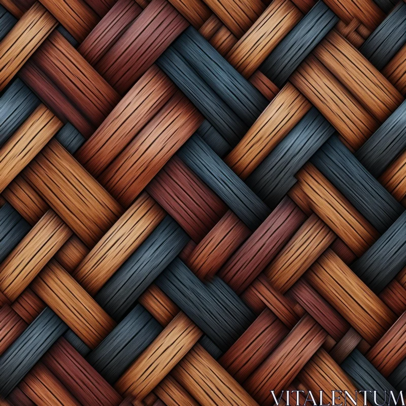 Rustic Wood Wicker Basket Texture for Printing and Design AI Image