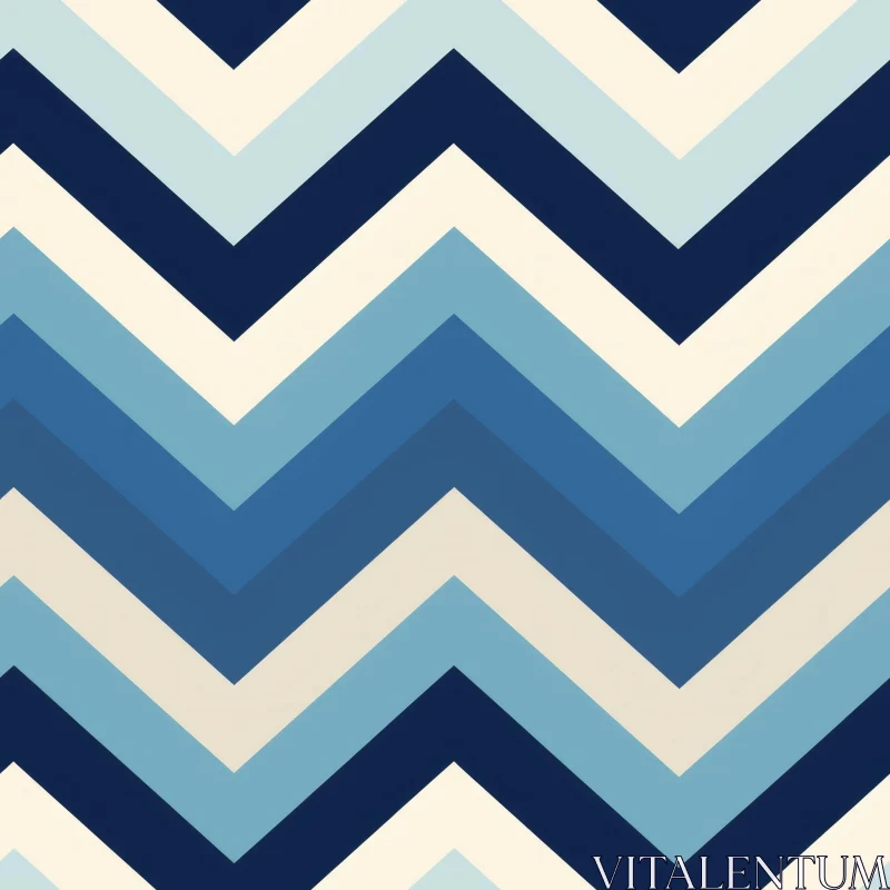 Blue and White Chevron Pattern for Fabric and Wallpaper AI Image