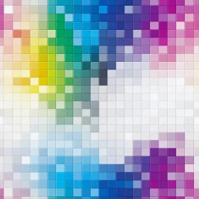 Gradient Mosaic Tile Pattern in Red to Purple