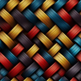 Multicolored Basket-Weave Pattern Background