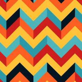 Dynamic Chevron Pattern in Bright Colors