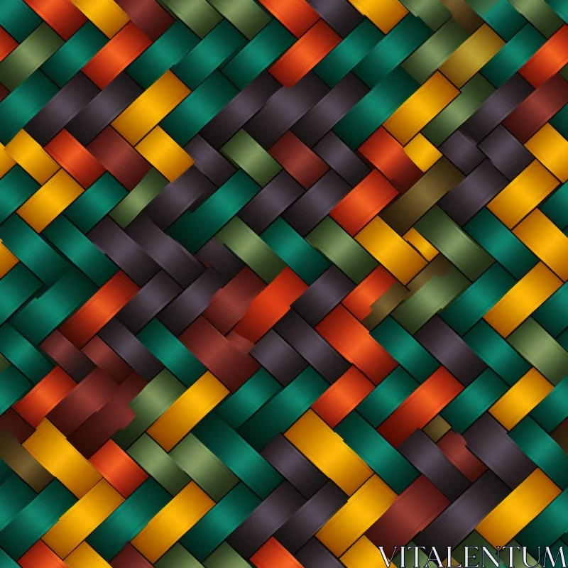 Fall Colors Diagonal Basket Weave Pattern AI Image