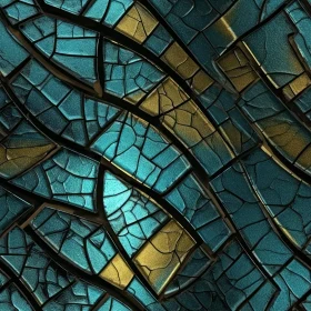 Blue Cracked Glass Texture - Seamless Background