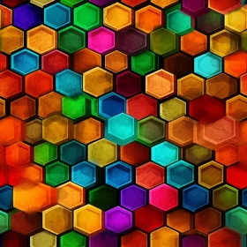 Colorful Hexagon Pattern - Modern Geometric Design