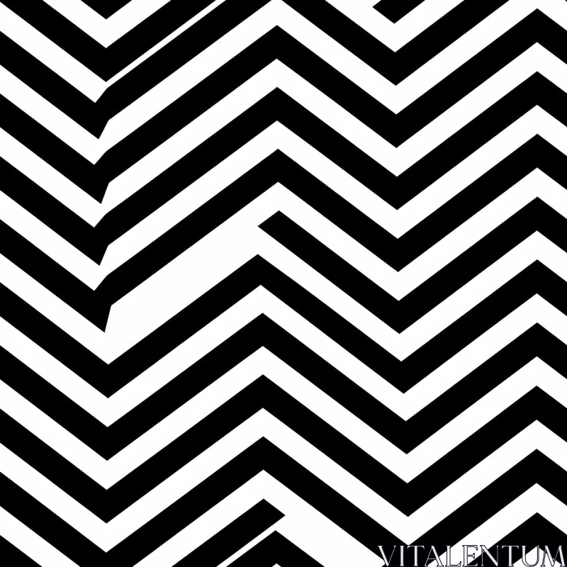 Dynamic Zigzag Pattern - Black and White Seamless Design AI Image