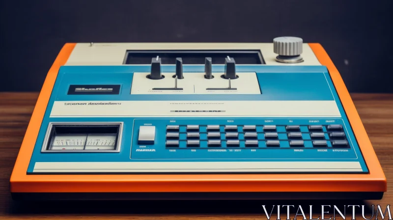 Vintage Electronic Music Synthesizer - Retro Sound Machine AI Image