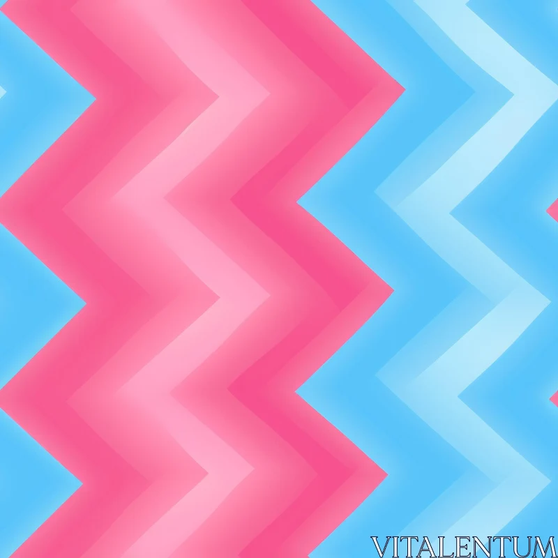 Blue and Pink Chevron Zigzag Pattern AI Image