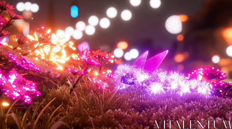 Glowing 3D Flower Field | Dreamy and Ethereal AI Image