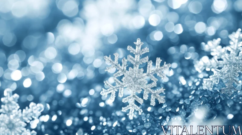Intricate Snowflake - Magical Winter Image AI Image