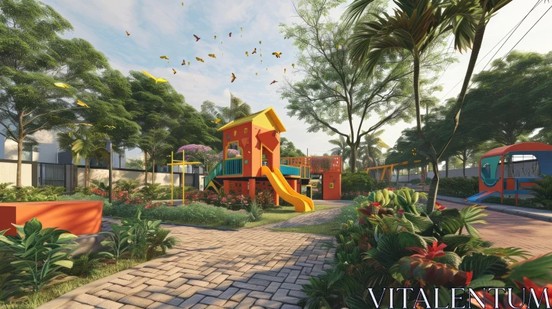 A Joyful and Colorful Playground for Children | Nature-Inspired Fun