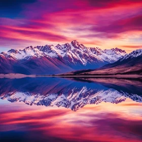 Snow-Capped Mountains Reflecting in Water - Mesmerizing Landscape