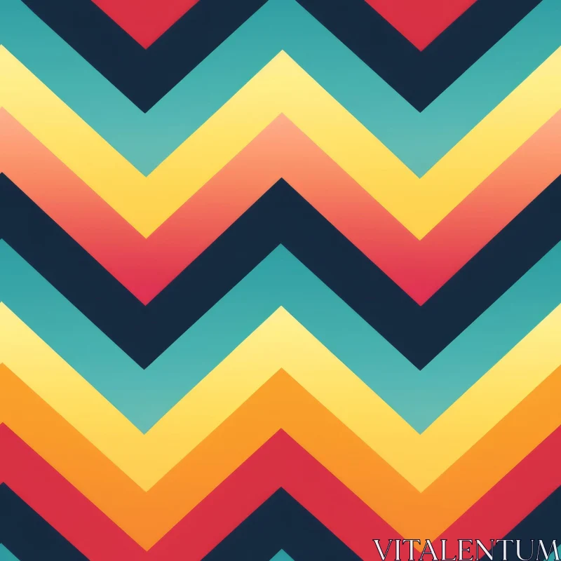 AI ART Chevron Pattern: Retro 70s Vibe