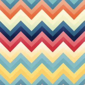 Colorful Chevron Retro Vector Pattern