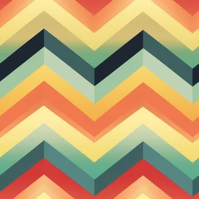 Colorful Three-Dimensional Chevron Pattern