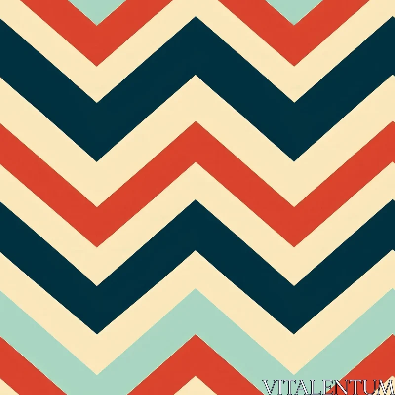 Retro 70s Chevrons Seamless Pattern AI Image