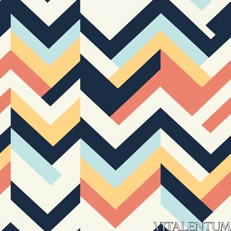 Colorful Geometric Vector Pattern for Fabric & Decor AI Image
