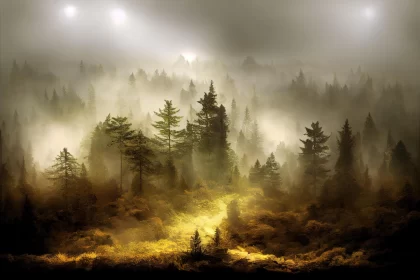 Misty Forest Painting: Enchanting Scottish Landscapes