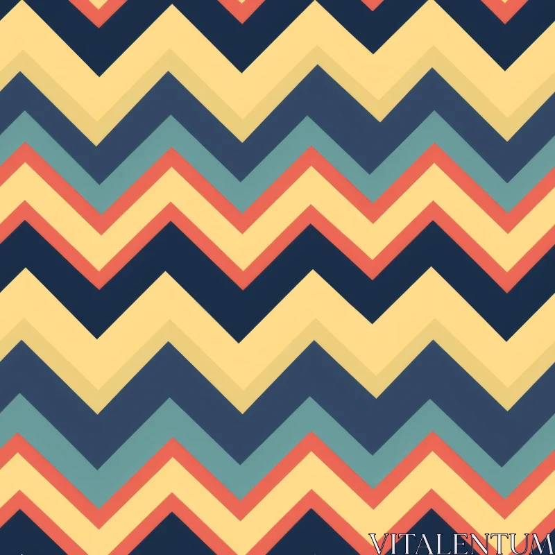 Retro Zig Zag Lines Pattern - Seamless Design AI Image