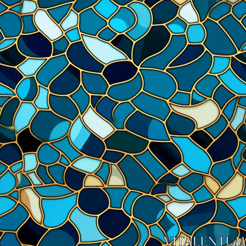 Stained Glass Mosaic Pattern AI Image