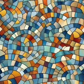 Blue Green Mosaic Pattern
