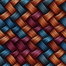 Intricate Basket Weave Pattern on Dark Blue Background