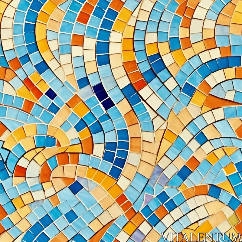 Colorful Geometric Mosaic Artwork AI Image