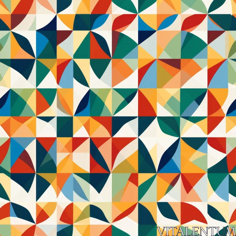 Colorful Geometric Pattern - Seamless Design AI Image