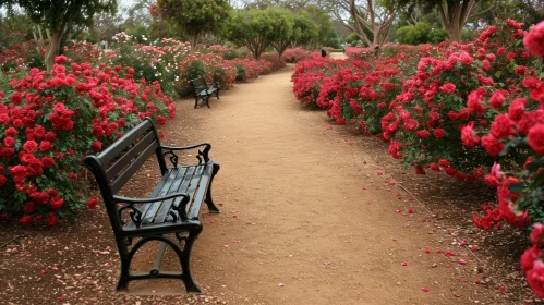 Enchanting Rose Garden: A Serene Oasis of Blooming Roses