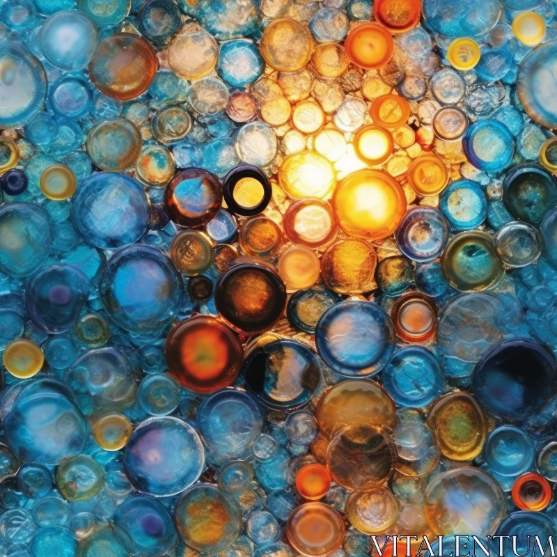 Glass Bubbles Abstract Background AI Image