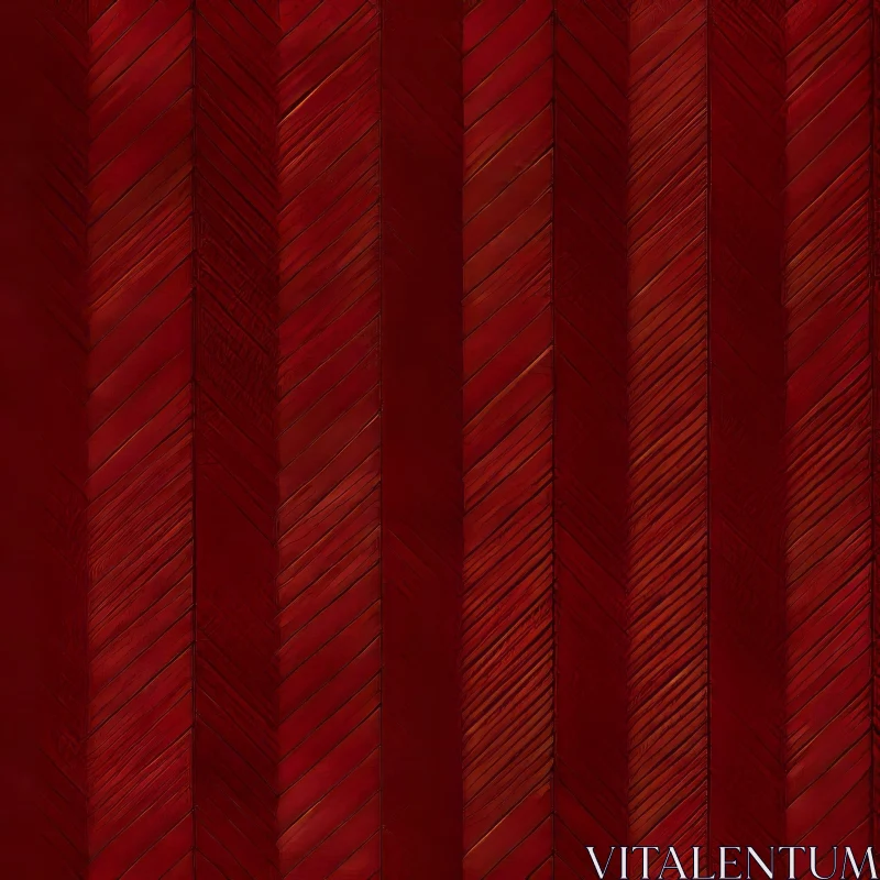 Red Wooden Planks Herringbone Texture for 3D Rendering AI Image