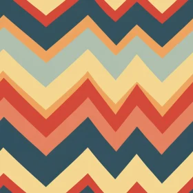 Retro 70s Chevrons Seamless Pattern