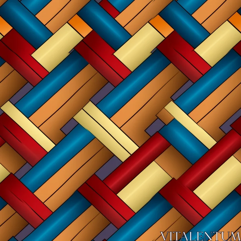 Colorful Diagonal Stripes Seamless Pattern AI Image