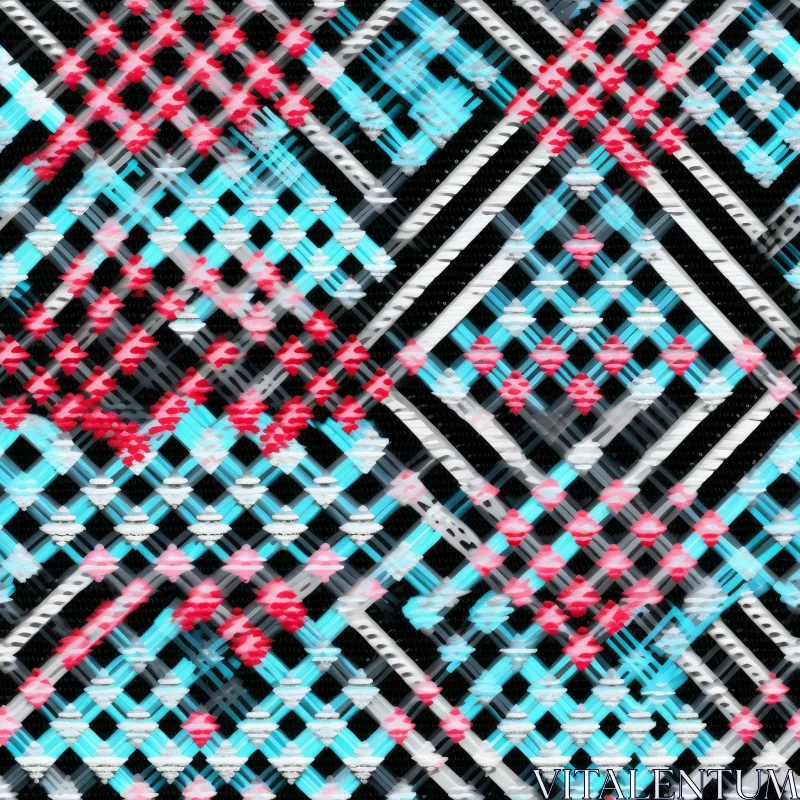 AI ART Colorful Geometric Diamond Pattern for Design