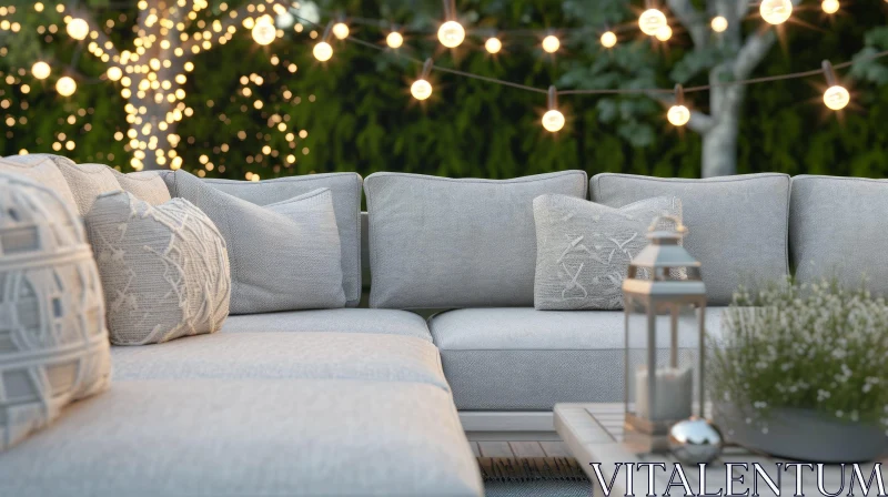 Cozy Outdoor Seating Area in Backyard | Peaceful and Relaxing AI Image