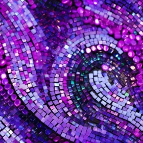Purple Mosaic Close-Up Art