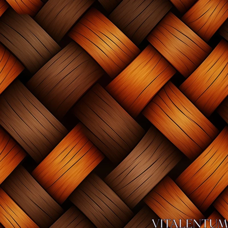 Symmetrical Wood Woven Pattern Background AI Image